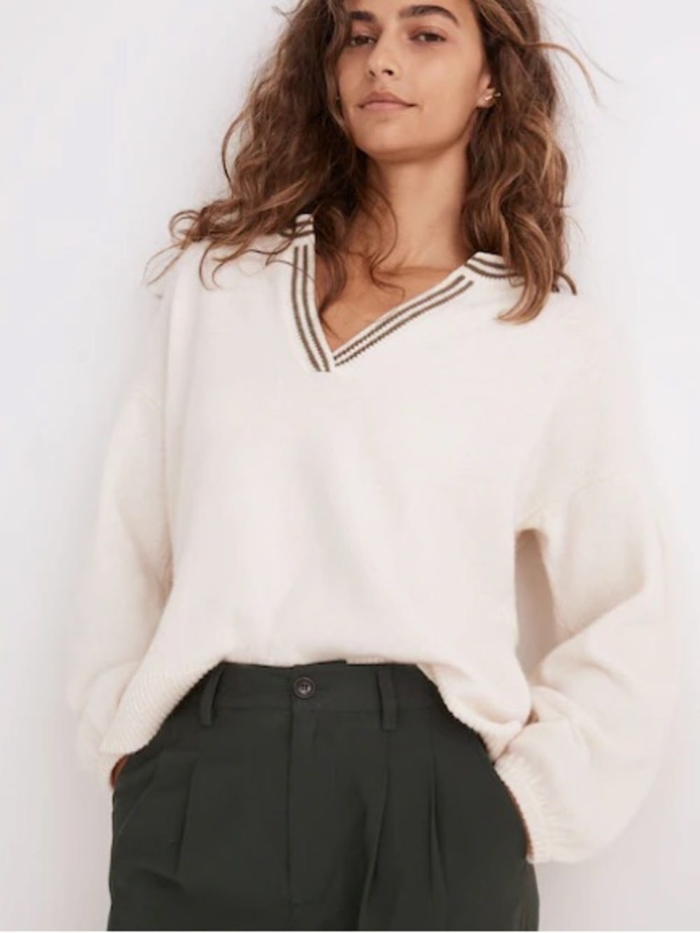 Madewell Wiltshire V Neck Pullover Sweater Size Medium
